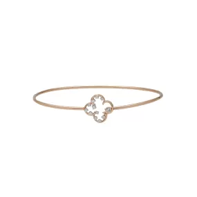 18K Rose Gold & 0.14 Carat Diamond Bangle (3.5gm)