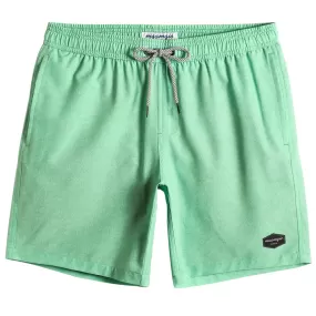 7 Inch Inseam Stretch Solid Swim Trunks