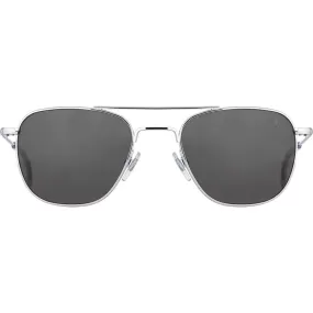 American Optical Big Original Pilot Sunglasses Standard | Silver/Polarized Glass Grey