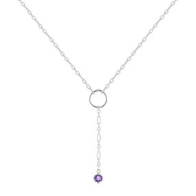 Amethyst Drop Necklace