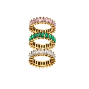 Analu Gold CZ Eternity Ring