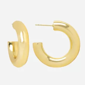 Chunky Medium Tube Hoop Earrings