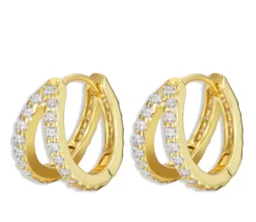 Gold Double Hoop Earrings