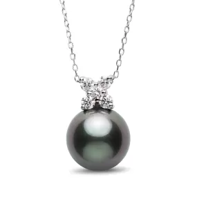 Kiss Collection 12.0-13.0 mm Tahitian Pearl and Diamond Pendant