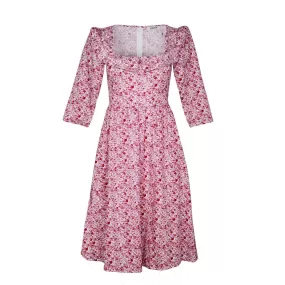 Marisol Dress / Pink   Milkly White Liberty Floral Cotton