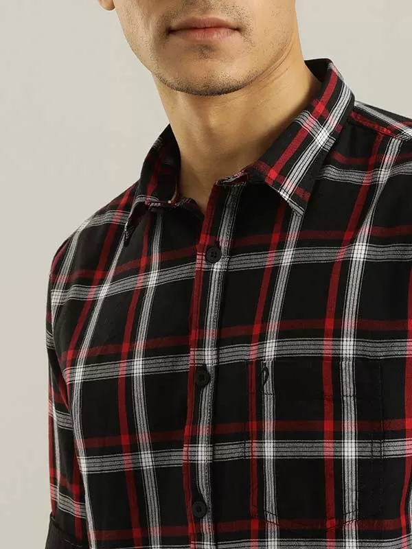 Men Checked Full Sleeve Cotton Shirt