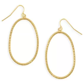 Minimalist circle drop earrings