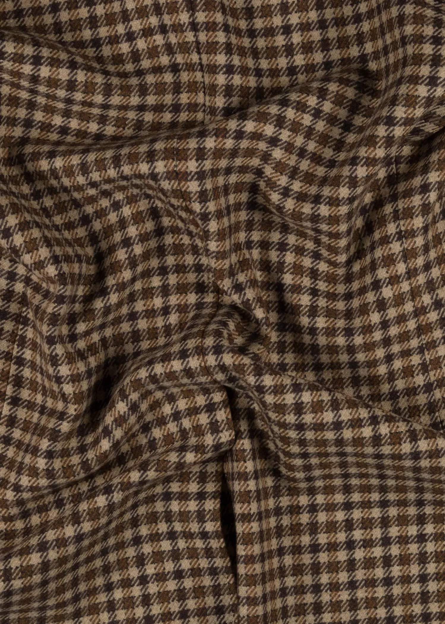 Plaid Brown Double-breasted Coat