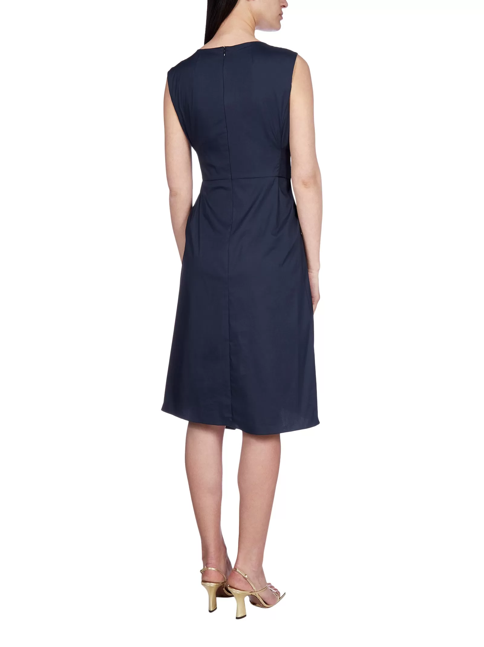 'S Max Mara Sleeveless Belted Dress