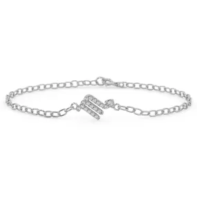 Silver Scorpio Pave Zodiac Bracelet