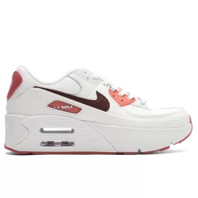 Women's Air Max 90 LV8 SE 'Valentines Day' - Sail/Dark Team Red/Soft Pink